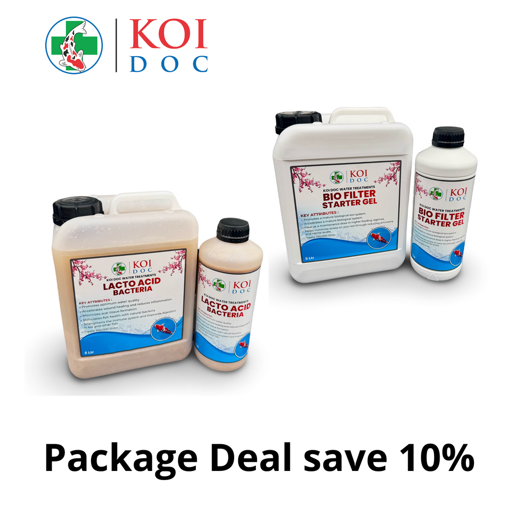 Koi Doc Filter Start Gel and Lacto Bacteria Acid 1 Litre, 5 Litre