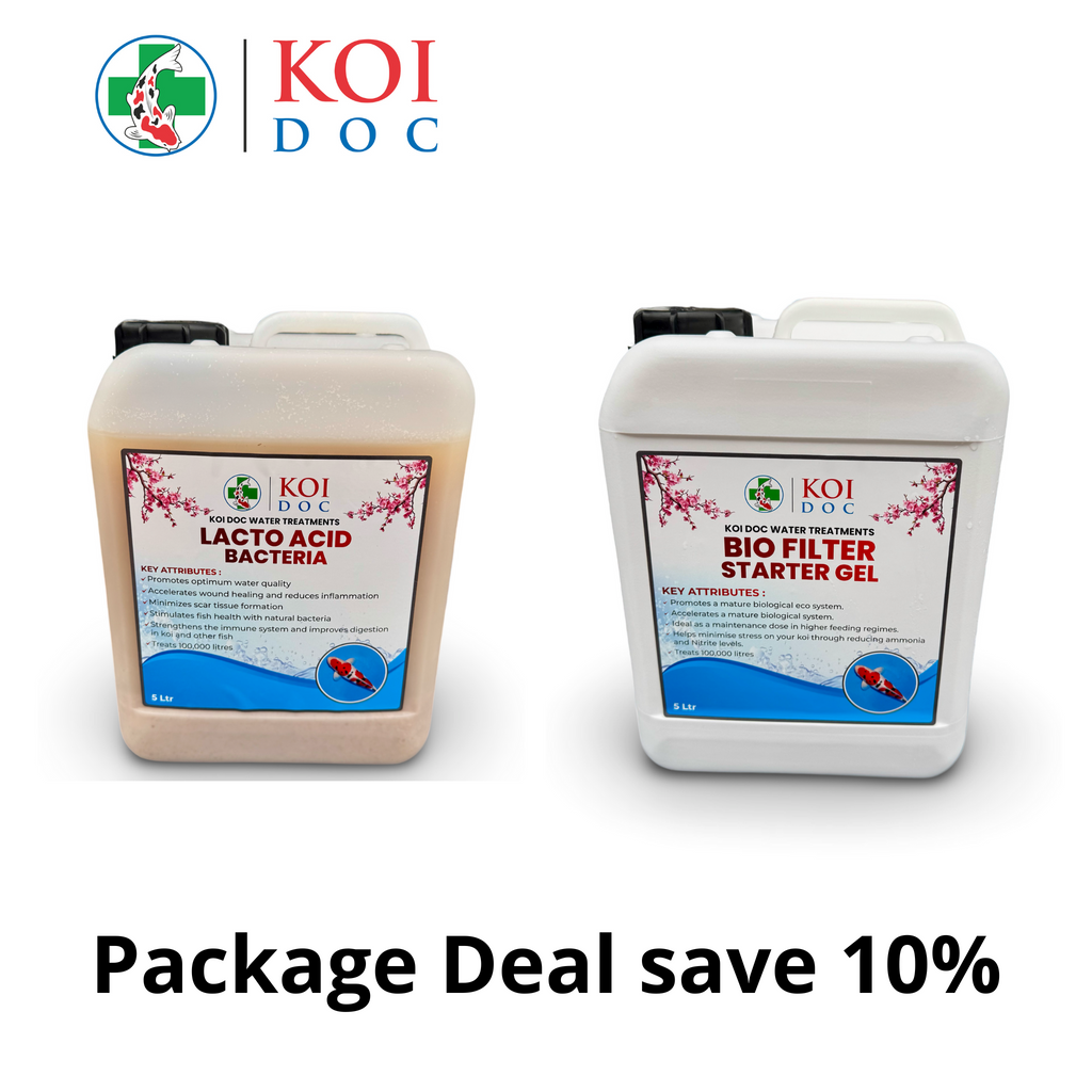 Koi Doc Filter Start Gel and Lacto Bacteria Acid 1 Litre, 5 Litre